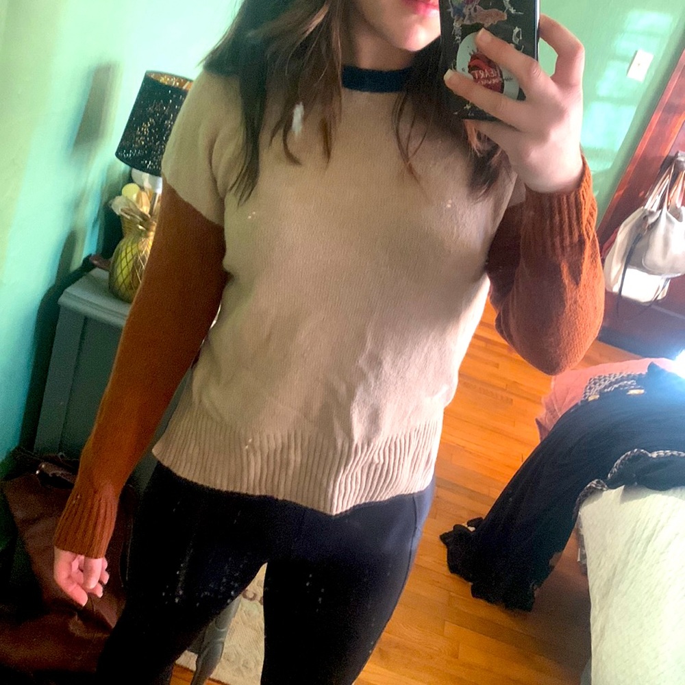 color block sweater